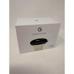 GOOGLE PIXEL WATCH - Chalk Band - Silver Stainless Steel Case- Brand new in Box